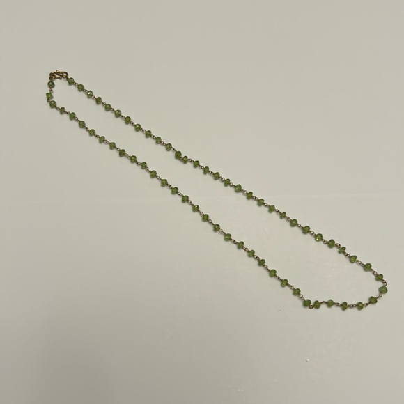 Green/Gold Beaded Necklace - Picture 1 of 3